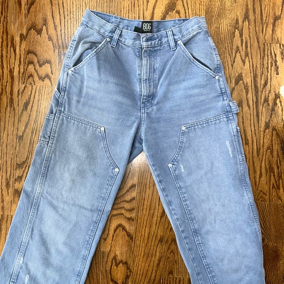 Women's Purple High-waisted Carpenter Jean - Picture 3 of 5